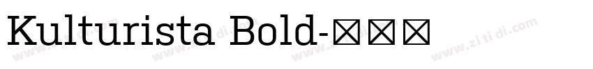 Kulturista Bold字体转换